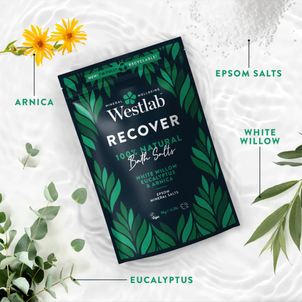 Westlab Recover Epsom & Himalayan Salts White Willow & Eucalyptus 1kg x2, product image 2
