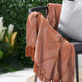 The Outdoor Edit Travellers Bazaar Diamond Blanket - Orange