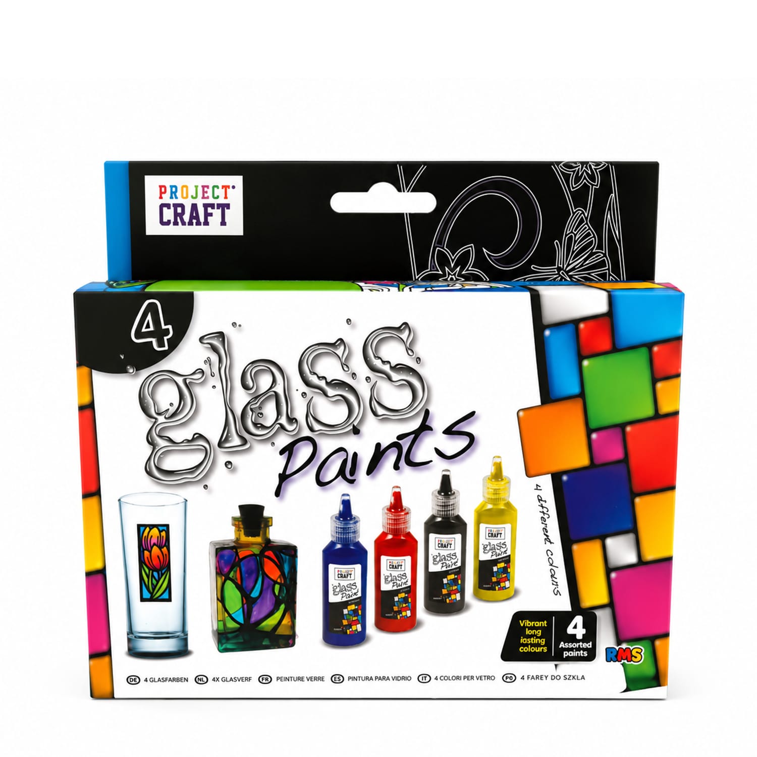 Project Craft Glass Paints 4 Pack