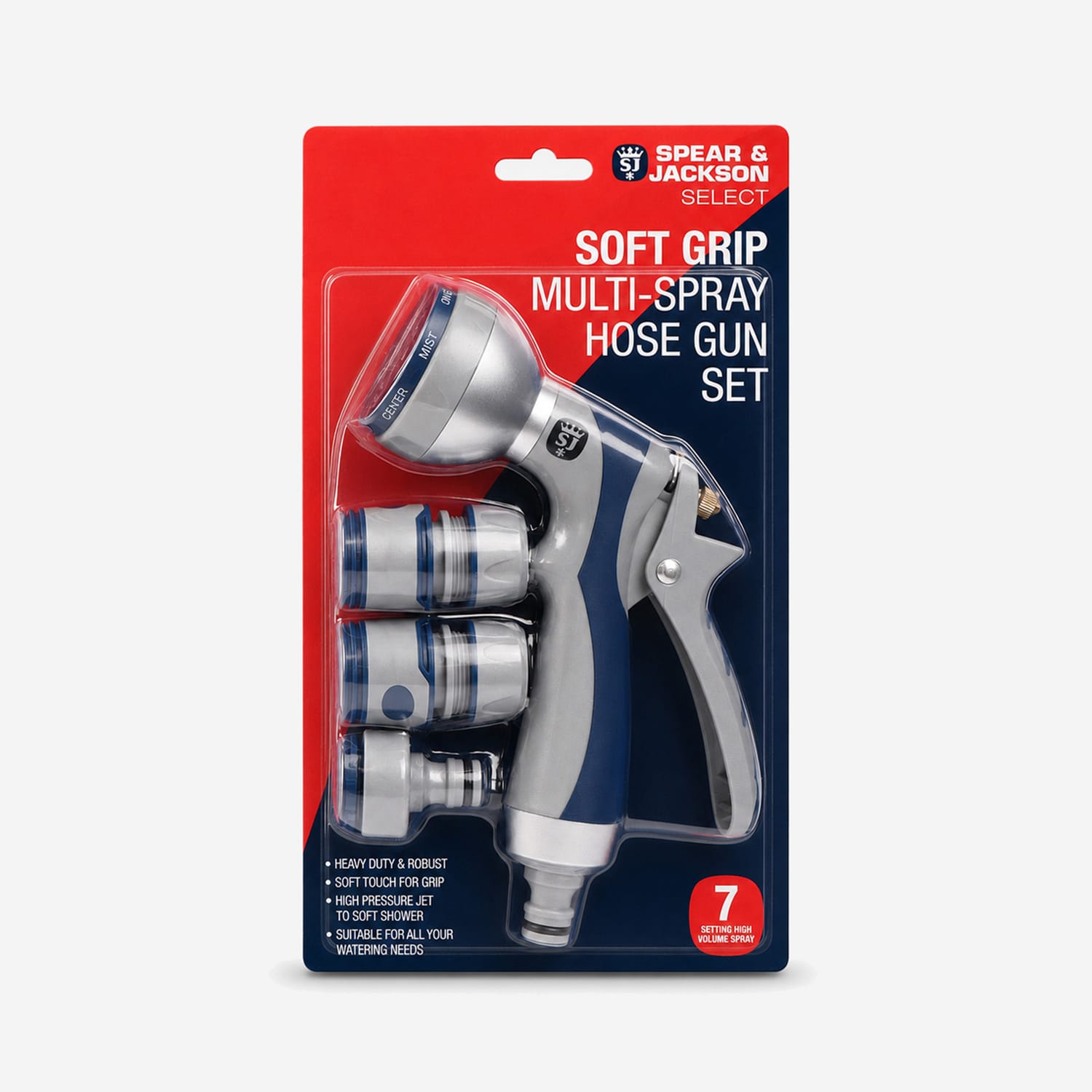 Spear & Jackson Soft Grip Multi-Spray Hose Gun Set