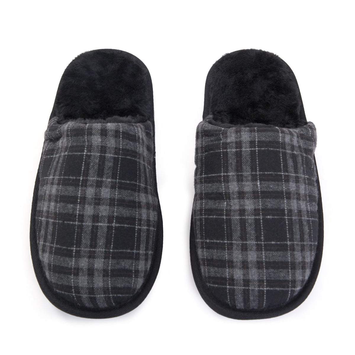Jeff & Co By Jeff Banks Mens Check Slippers, product image 2