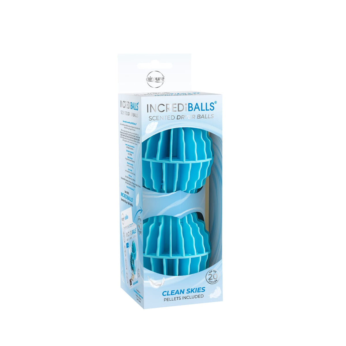 Airpure IncrediIBalls Scented Laundry Dryer Balls Starter Pack - Clean Skies