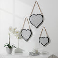 Home Rope Hanging Heart Mirrors Set of 3, product image 3