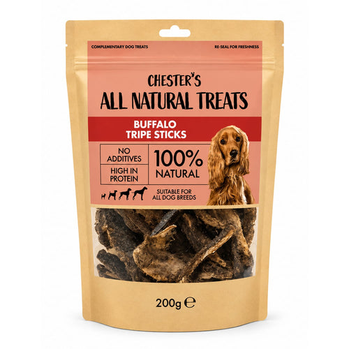 Chester's All Natural Treats Buffalo Tripe Sticks 200g